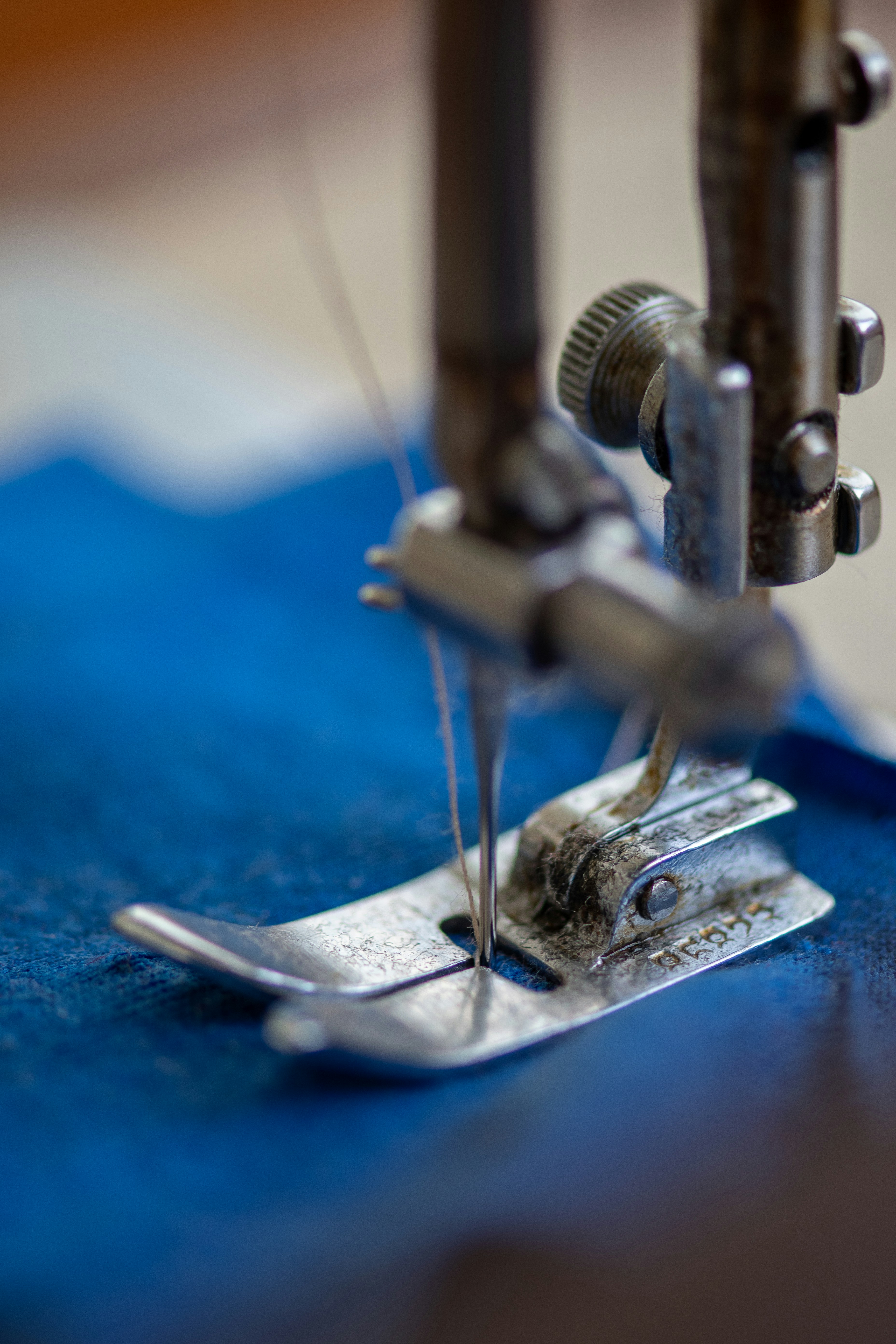 Ricamo macchina in lavorazione