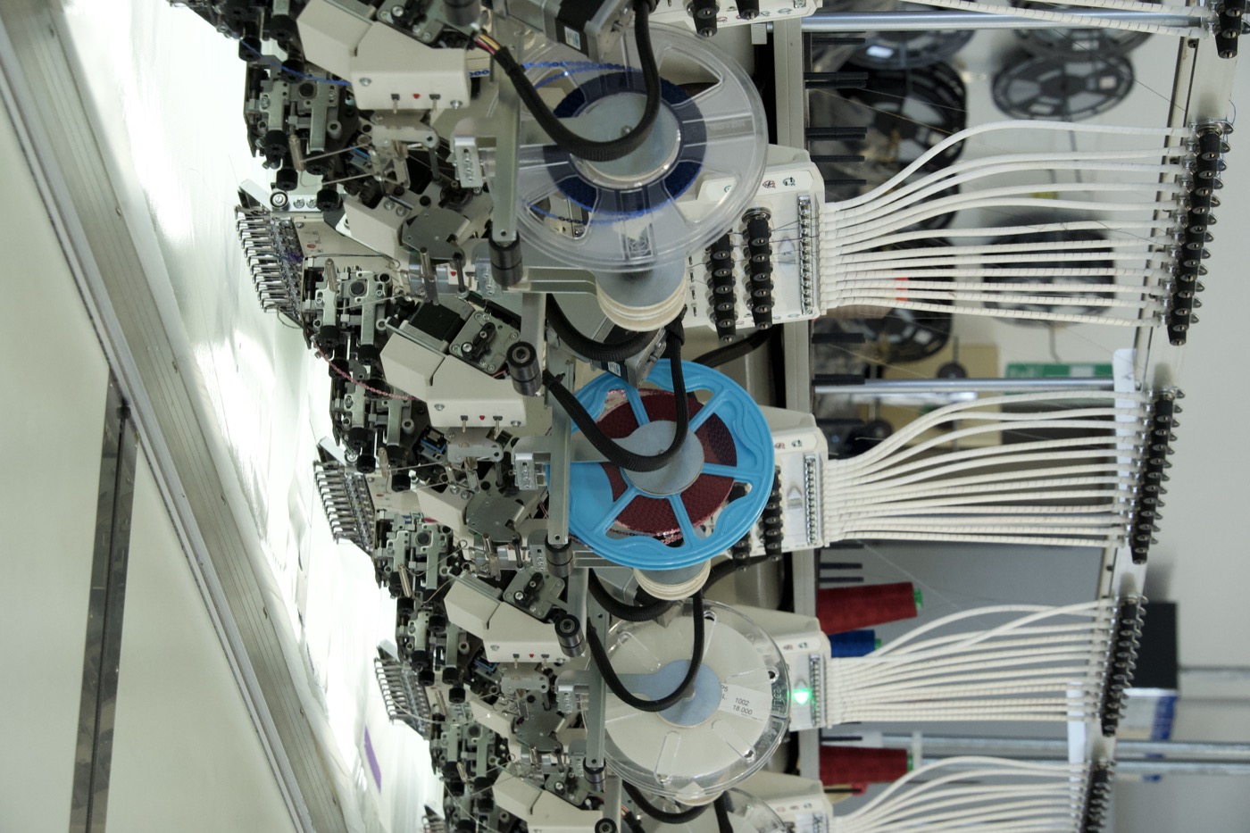 Dettaglio tecnico di macchina da ricamo
